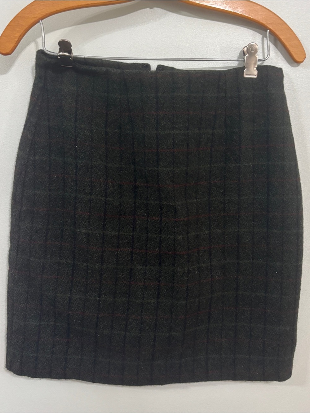 Woolrich wool plaid mini skirt size 8